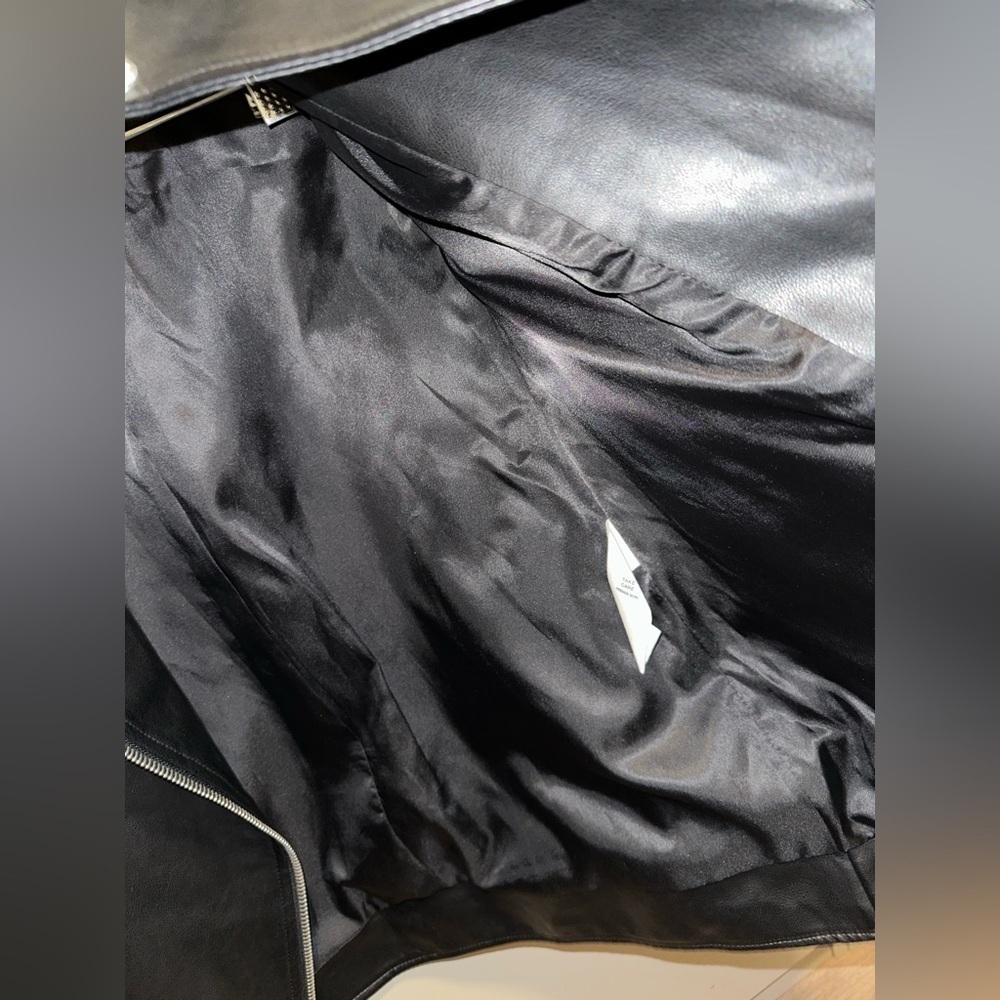 Avec Les Filles faux leather black moto jacket with silver hardware size Medium - Picture 7 of 7